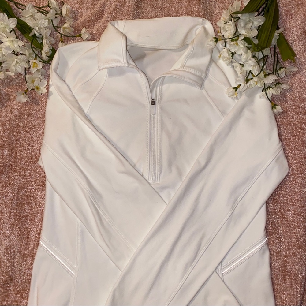 White Lululemon Quarter Zip Jacket